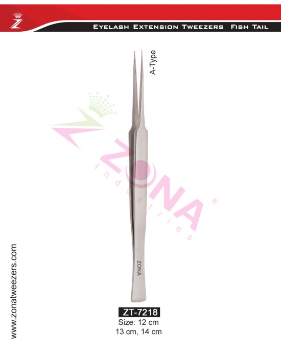 (Fish Tail) A-Type Eyelash Extension Tweezers