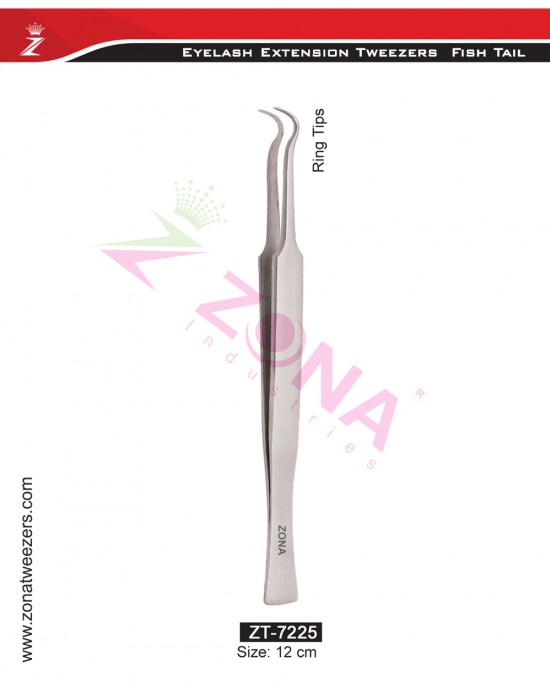 (Fish Tail) Ring Tips Eyelash Extension Tweezers