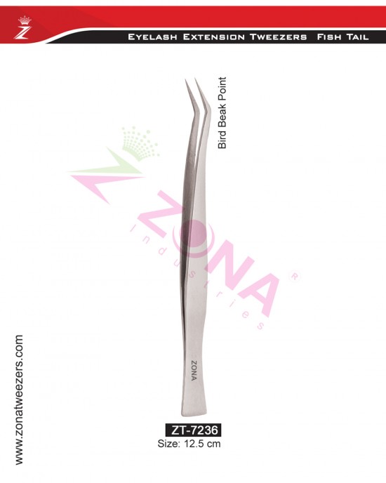 (Fish Tail) Bird Beak Point Eyelash Extension Tweezers