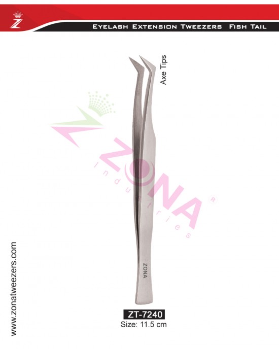 (Fish Tail) Axe Tips Eyelash Extension Tweezers