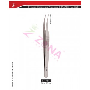 (Serrated Handle) Sword Tips Eyelash Eyelash Tweezers