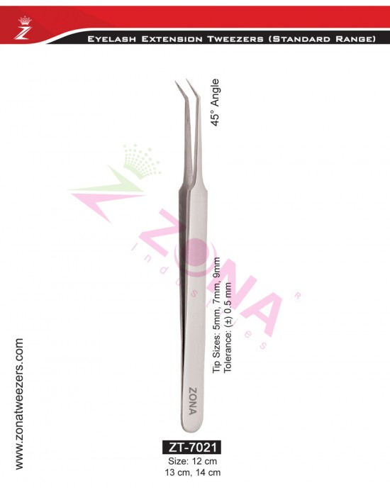 45 Degree Angle Eyelash Extension Tweezers