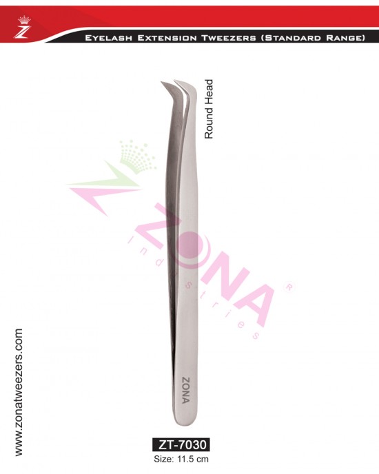 Round Head Eyelash Extension Tweezers