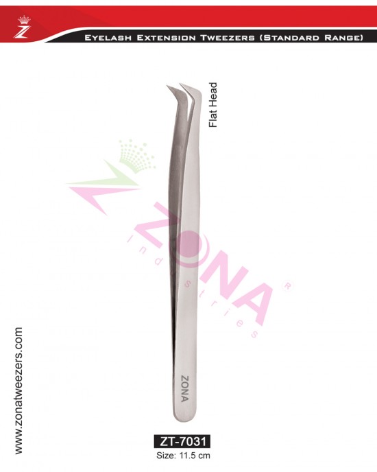 Flat Head Eyelash Extension Tweezers