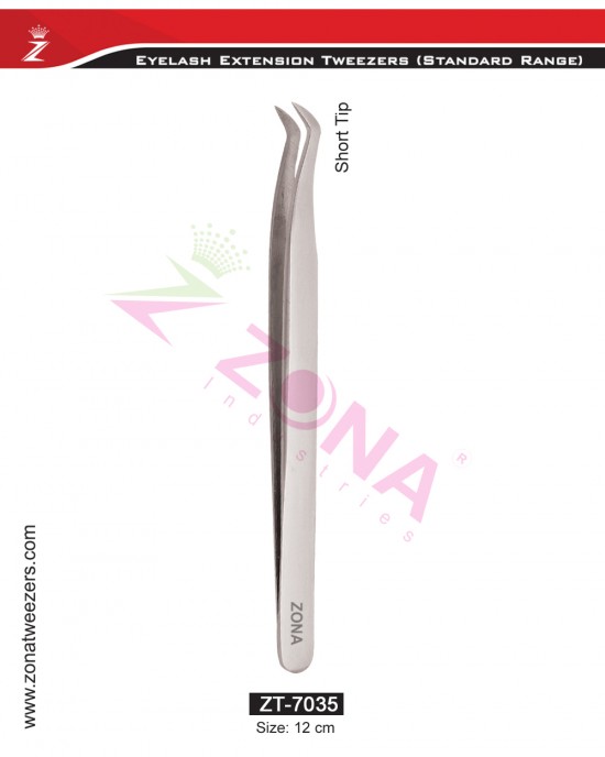 Short Tip Eyelash Extension Tweezers