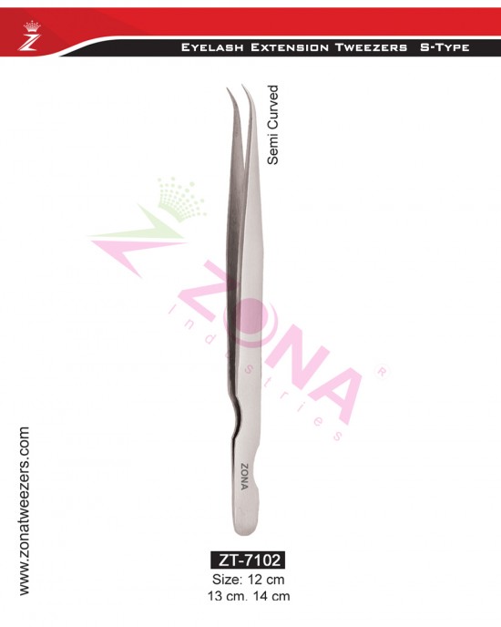 (S-Type) Semi Curved Eyelash Extension Tweezers