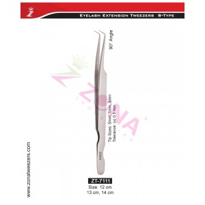 (S-Type) 90 Degree Angle Eyelash Extension Tweezers