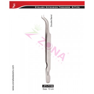 (S-Type) Double Bend Eyelash Extension Tweezers