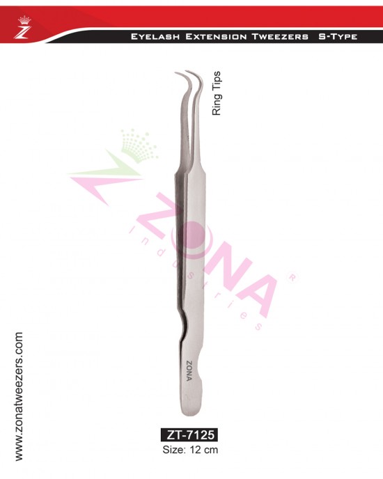 (S-Type) Ring Tips Eyelash Extension Tweezers