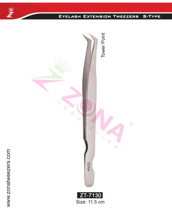 (S-Type) Tower Point Eyelash Extension Tweezers