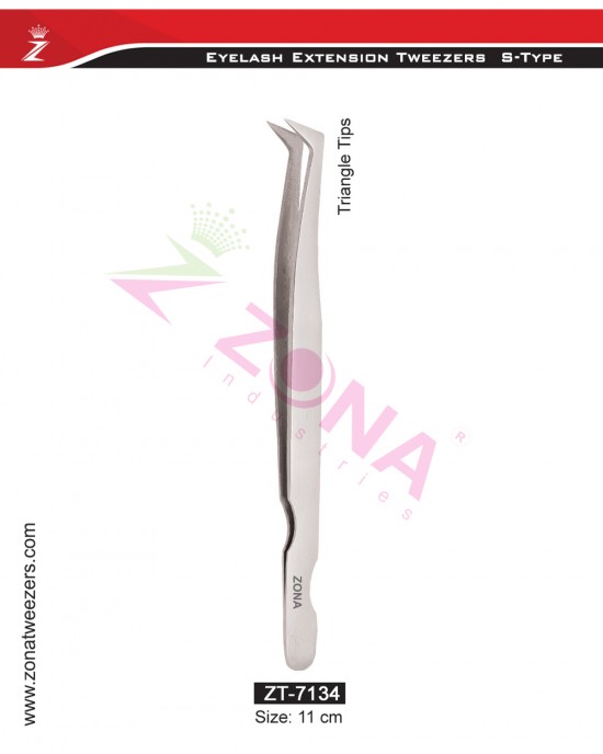 (S-Type) Triangle Tips Eyelash Extension Tweezers