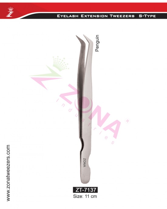 (S-Type) Penguin Eyelash Extension Tweezers